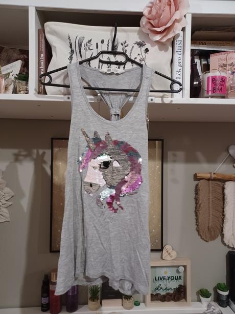 Tílko s jednorožcem unicorn, h&m,164