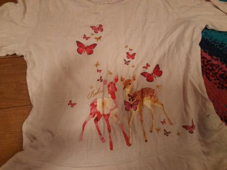 Bílé tričko s obrázkem jelínci, srnky, 80