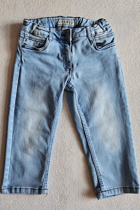 Dívčí džínové kraťasy pod kolena, vel.140, denim, denim,140