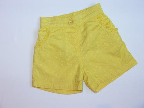 H724 dívčí žluté šortky vel. 80, george,80