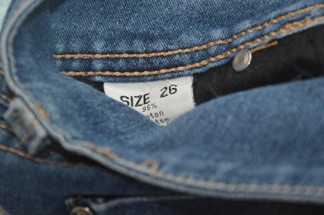 164 170 elastické kratší džíny, rifle vel 26, 164