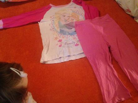 Dvoudílné pyžamo anna a elsa - ledové království, disney,104