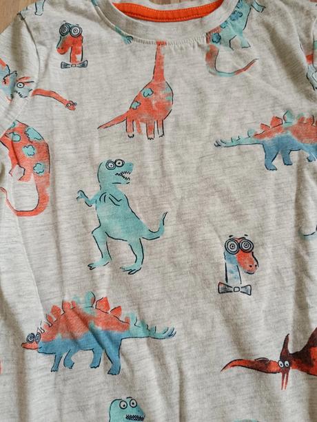 Šedé tričko s dinosaury 122, palomino,122