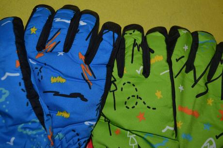 Lyžařské rukavice v.110-128,s fleece uvnitř, 110 / 116 / 122 / 128