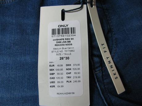 Dámské,elastické džíny,skiny-only, only,xs