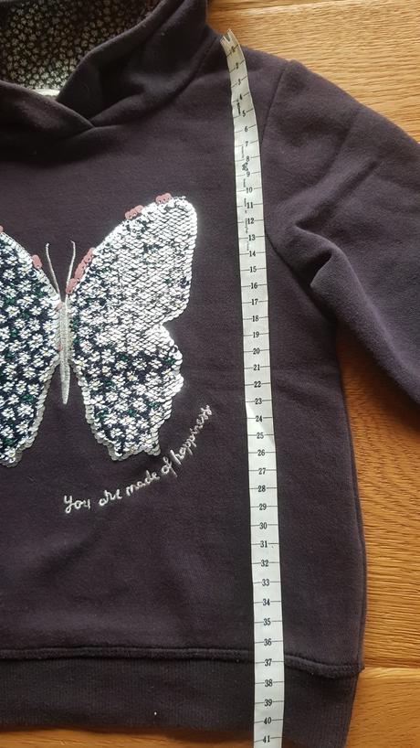 Mikina h&m 110-116 s preklapecim motylem, h&m,110