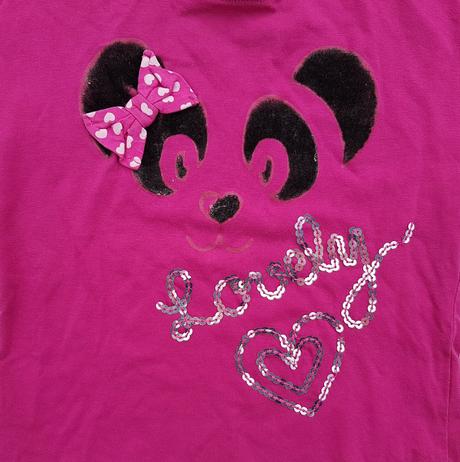 G82 dívčí triko s 3/4 rukávem panda vel. 110, kiki&koko,110