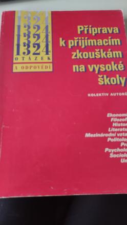 Kniha příprava k přijímacím zkouškám na vysoké ško,