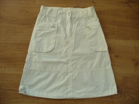 Bílá plátěná sukně zn. c&a vel. 140, c&a,140