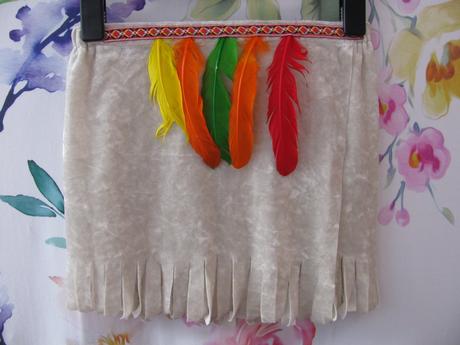 Kostým na karneval-sukně indiánka-vel.134/140, 