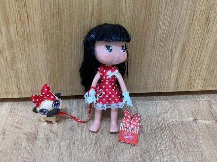 Sada s bábikou, psíkom a s doplnkami,