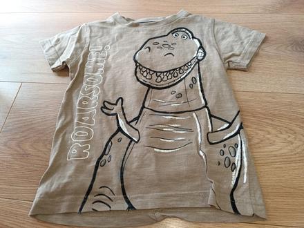 Hnědé tričko s dinosaurem 92 next, next,92