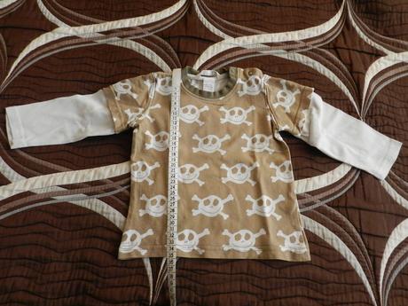 Triko dlouhý rukáv lebka, h&m,86