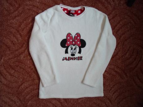 Bílá mikina mikinka s minnie, disney,152