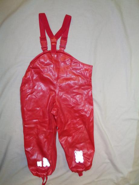 Krásné perleťově růžové nepromokavé kalhoty 98/104, tchibo,98