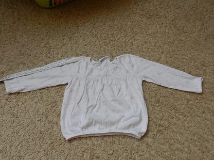 Triko dlouhý rukáv kytičky, 86