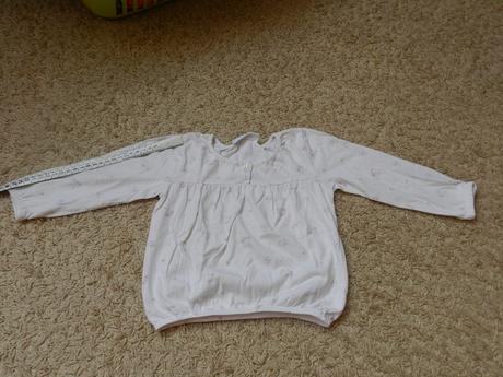 Triko dlouhý rukáv kytičky, 86