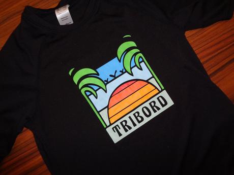 Luxusní černé funkční tričko s palmami 134/140, tribord,134 / 140