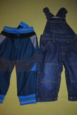 Sportovní kalhoty kugo a rifle s laclem h&m, v.74, h&m,74