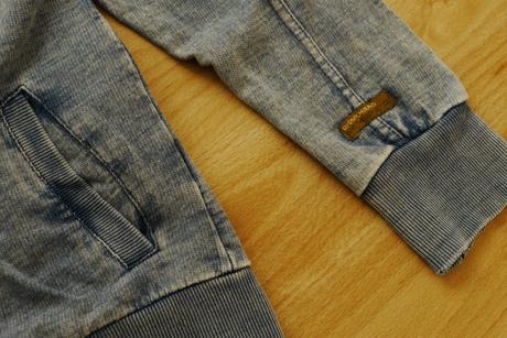 Mikina s kapucou dzinove barvy 146/152, 146