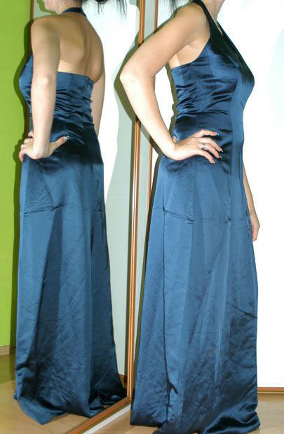 Společenské slavnostní tmavě modré šaty, monsoon,38