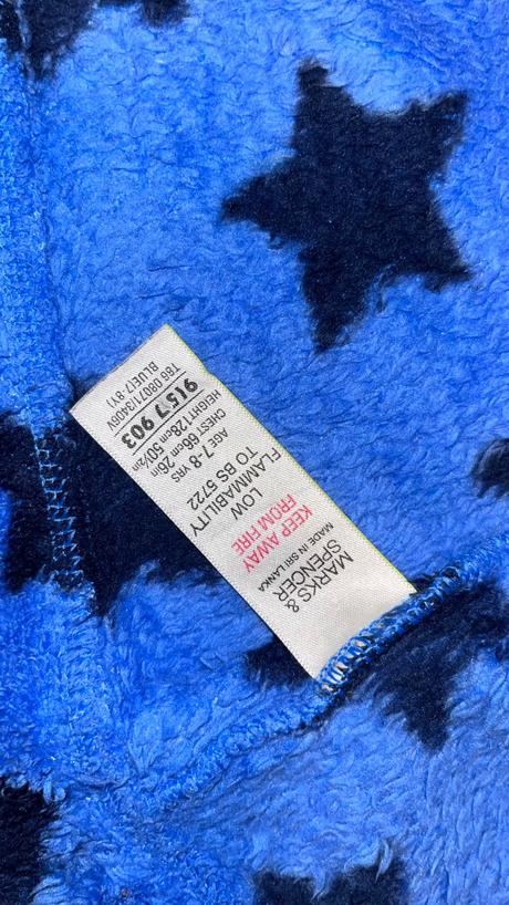 Měkký župan s hvězdami, marks & spencer,128