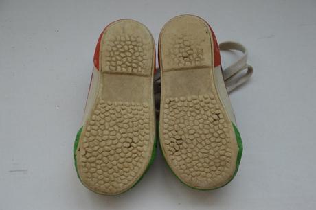 Červeno-zelené plátěnky, tenisky, 22