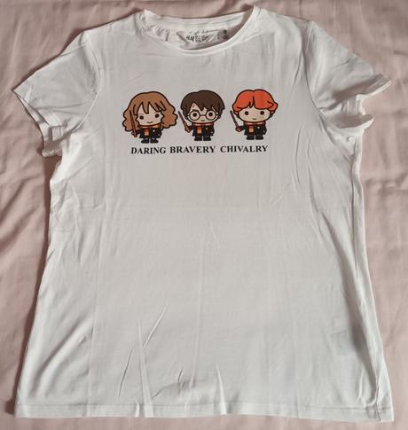 Dívčí triko bílé harry potter krátký rukáv h&m, h&m,170