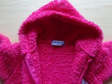 Chlupatý růžový overál, vel. 74, 74