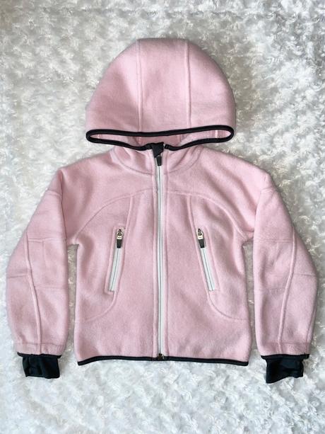 Růžová fleecová mikina h&m, h&m,104