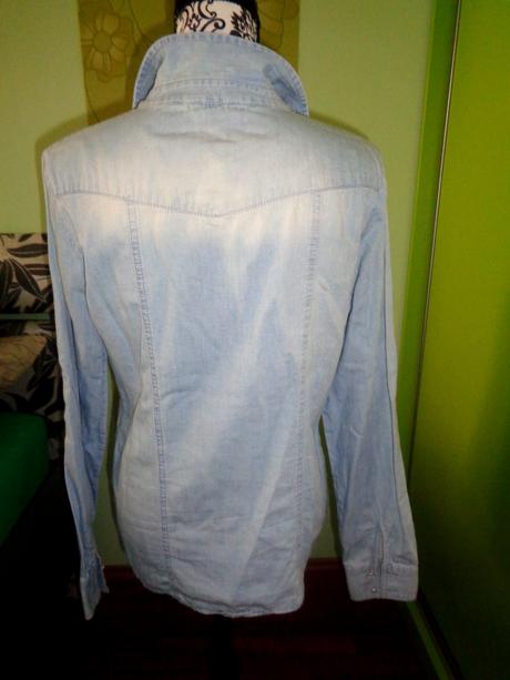 Světle modrá džínová košile s perličkami, orsay,40