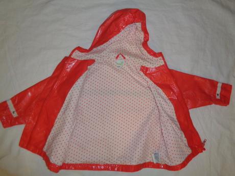 Nádherný meruňkovooranžový nepromokavý kabát, smile,98