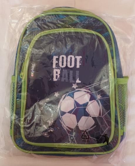 Batoh oxy bag zeleno-modrý fotbal,