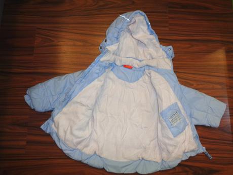 Krásná modrá zimní bunda 86/92, outfit,86