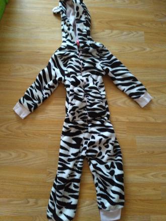 Huňatý,chlupatý pruhovaný overal next, next,98