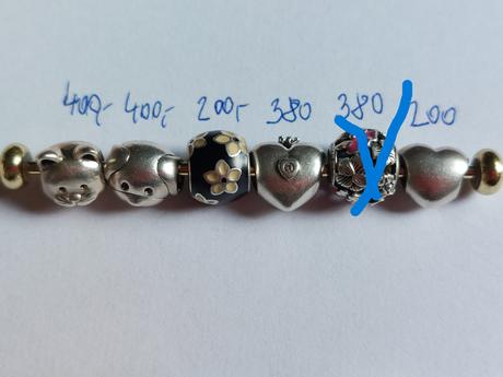 Přebytky přívěšku a korálku, pandora