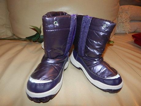 Fialove zimní botky na zips, 30