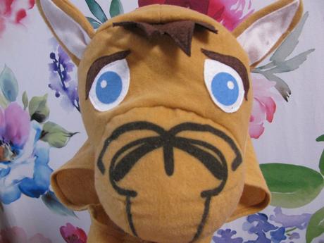 Karnevalový kostým, maska oslík,