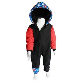 Softshellová kombinéza s fleecem a hřejivou kapucí, 80 - 116