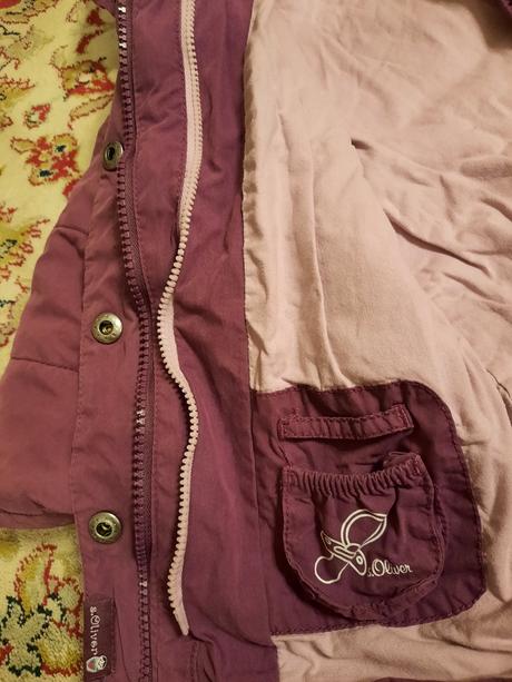 Zimní fialová bunda, s.oliver,86