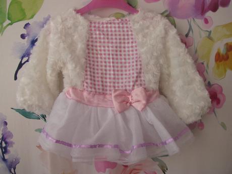 Kostým-bílo růžové šatičky ovečka, 