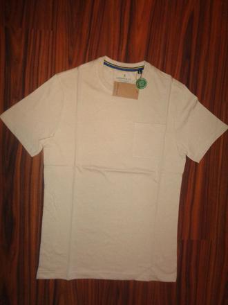 Béžové tričko s kapsičkou - mírný melír - larsson, l / m / s / xl