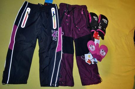 2x oteplené kalhoty kugo,2x rukavice,v.98, kugo,98