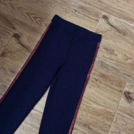 Zateplené legíny se třpytkatým lemem, primark,140