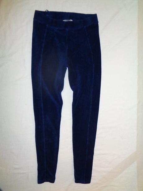 Krásné modré manžestrové legíny, tu,164