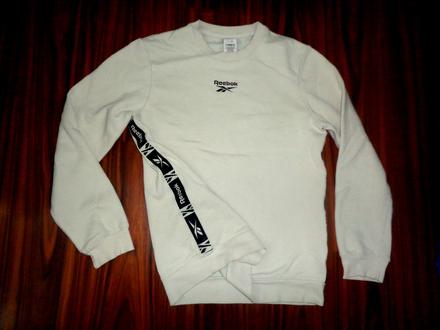 Béžová bavlněná mikina reebok, reebok,m