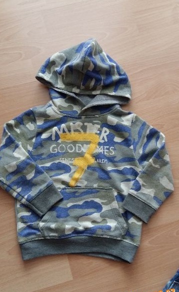 Bavlněná mikina, klokanka maskáčová, zara,104