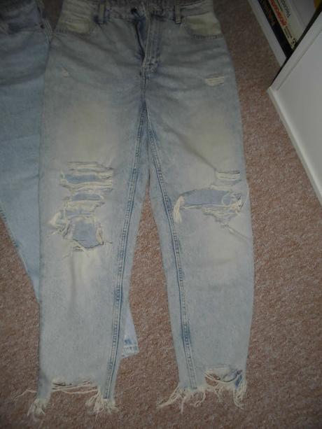 2x dívčí-dámské rifle,cena celkem, bershka,40