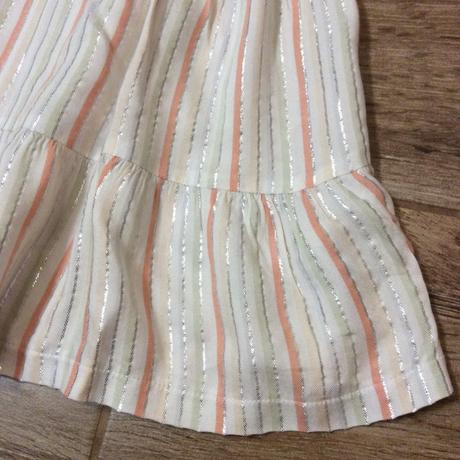 Šaty/tunika protkané stříbrnou metalickou nití, nutmeg,92