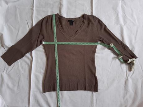 Hnědý svetřík, h&m,s